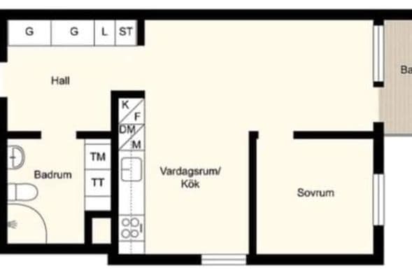 Möblerad 2:a i Ursvik uthyres långtid