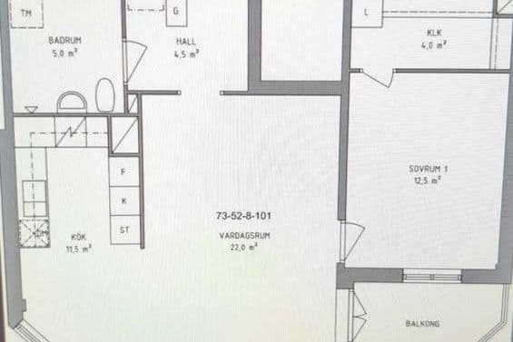 Möblerad 2:a i Rissne nära T-bana